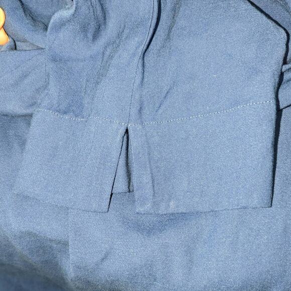 Universal Standard Crewneck Luxe Twill Sheath Dress Navy Peony Size Large 22-24 - Picture 10 of 11